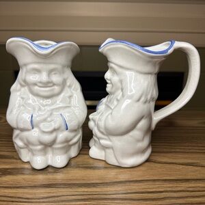 Pfaltzgraff Yorktowne Stoneware Character Toby Jug Pitchers-2-Benjamin Franklin